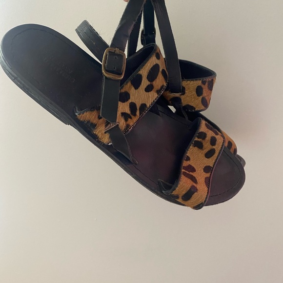 Urban outfitters black and leopard leather sandals - Picture 3 of 6